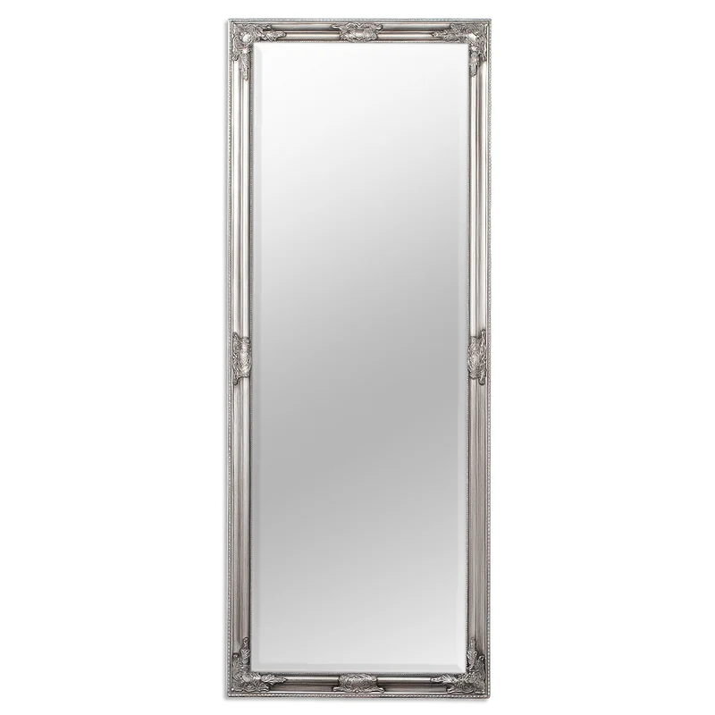 Eleganter Barock Spiegel BESSA 160x60cm silber-antik Holzrahmen