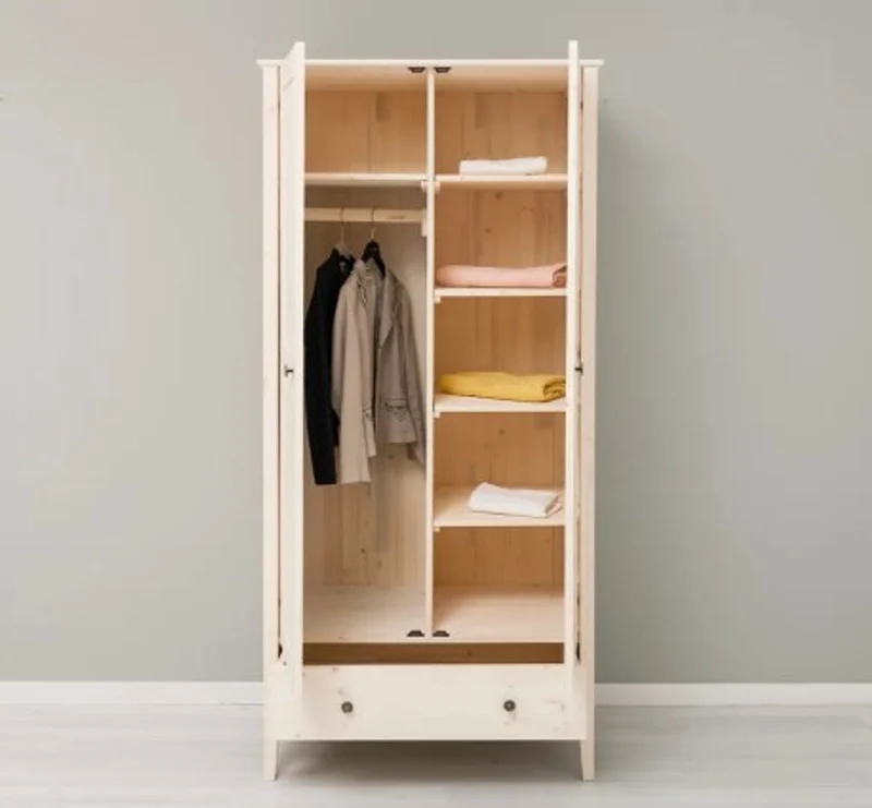 Casa Padrino Kleiderschrank im Landhausstil mit 2 Türen, 95 x 55 x 200 cm