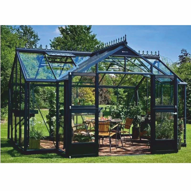 Casa Padrino Luxus Gartenhaus Schwarz 600 x 400 x H. 450 cm - Gartenhäuser