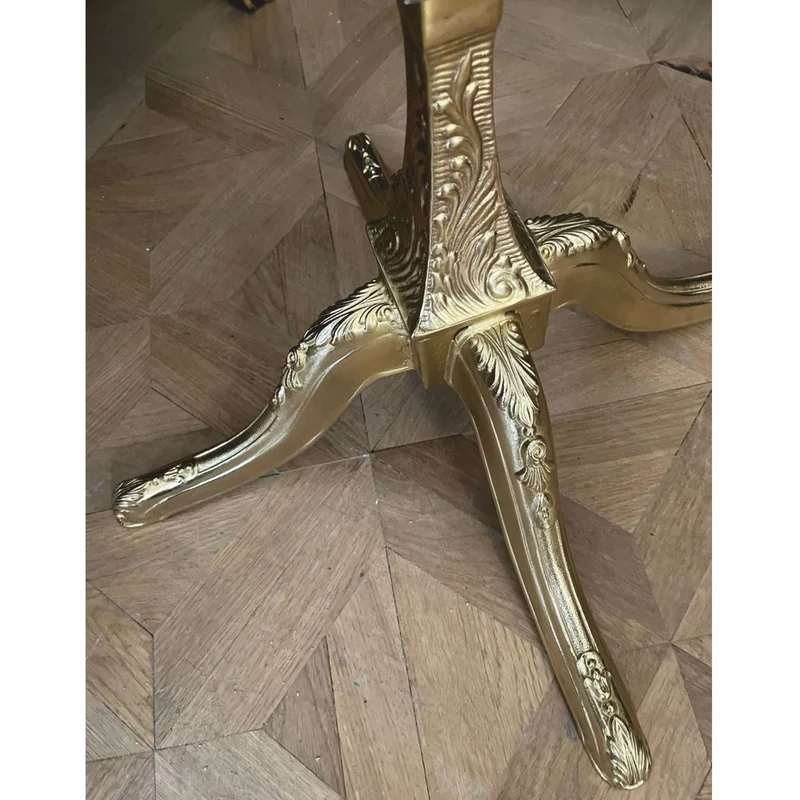 Casa Padrino Luxus Barock Garderobenständer Gold / Silber H. 180 cm - Made in Italy