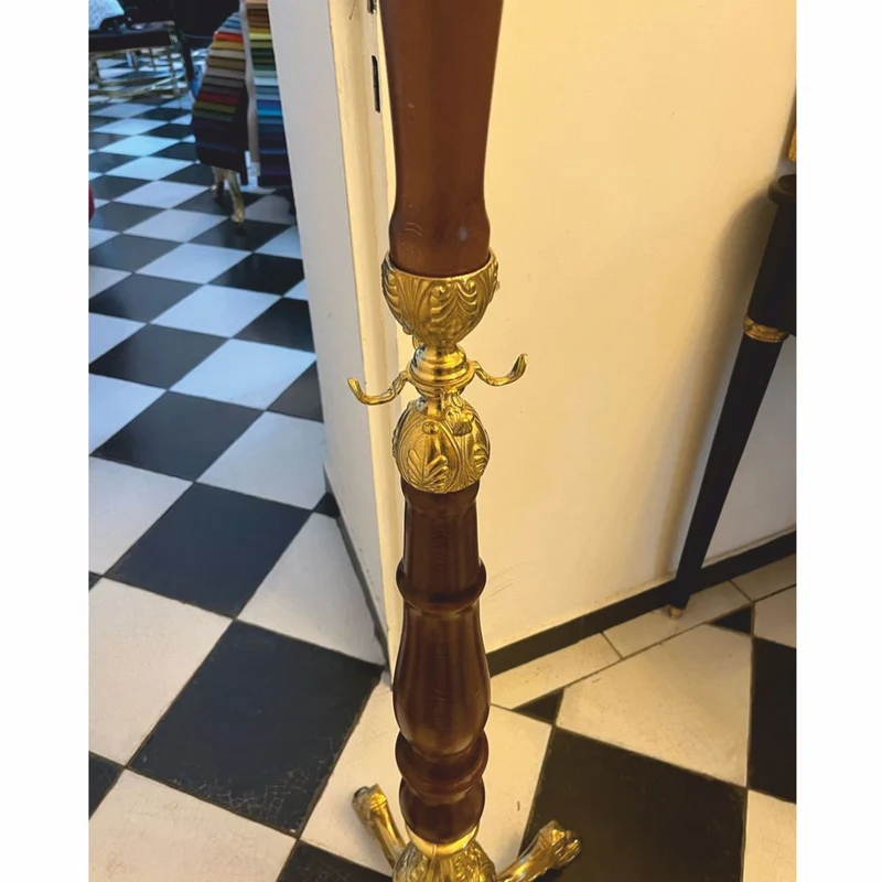 Casa Padrino Luxus Barock Garderobenständer Gold / Dunkelbraun H. 180 cm - Made in Italy
