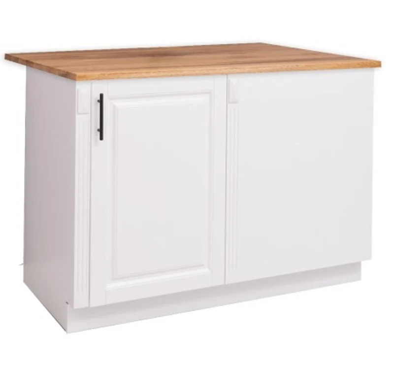 Casa Padrino Küchenschrank im Landhausstil mit 1 Tür und Eichenholzplatte, 120 x 60 x 89 cm