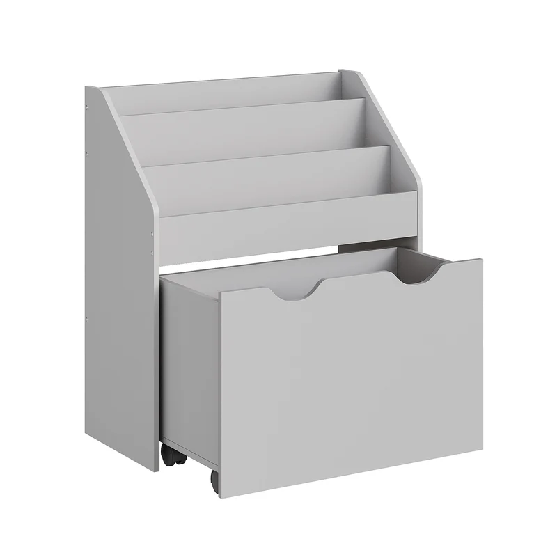 Estantería de Juguetes con Compartimentos Librería Infantil Caja Móvil