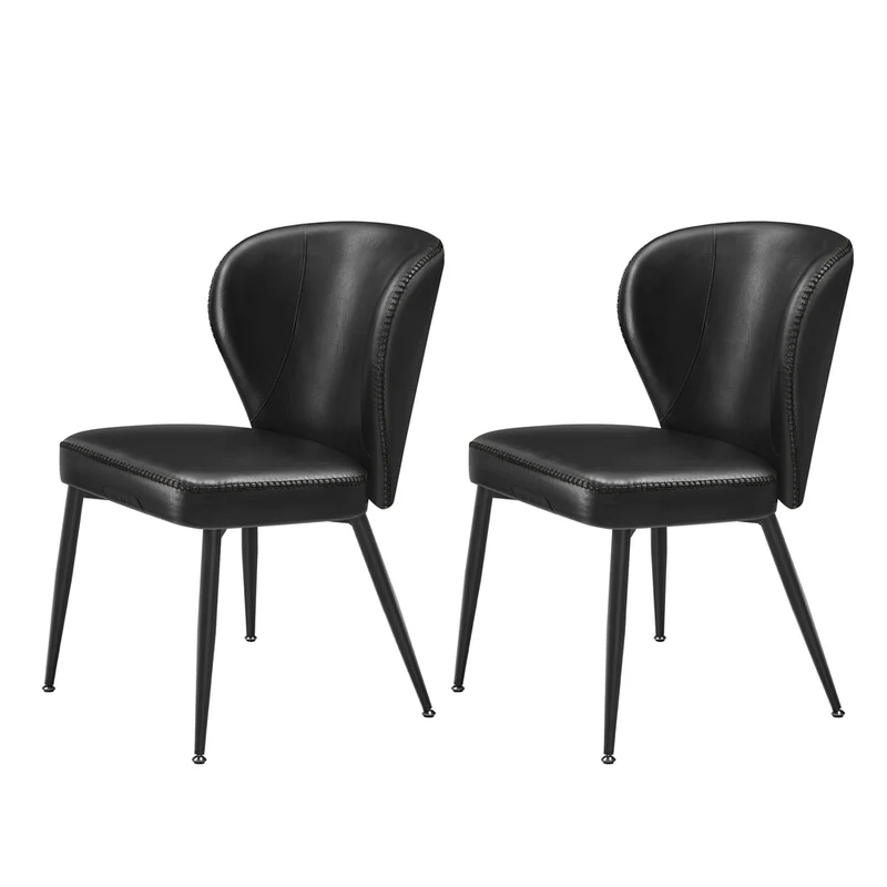 EKHO Colección - Silla de Comedor Moderno Siglo Medio Negro Tinta