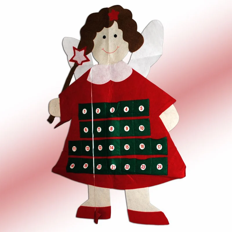 Adventskalender ENGEL Weihnachtskalender 100cm aus Filz