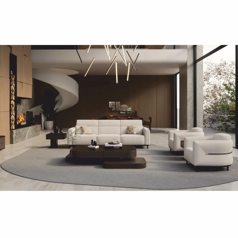Casa Padrino Luxus Couchtisch Dunkelbraun / Messing 190 cm - Wohnzimmer & Hotel Möbel