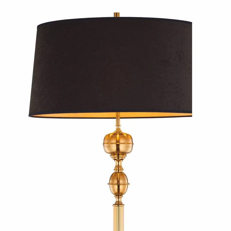 Casa Padrino Luxus Jugendstil Stehleuchte Gold / Braun / Schwarz H. 177 cm