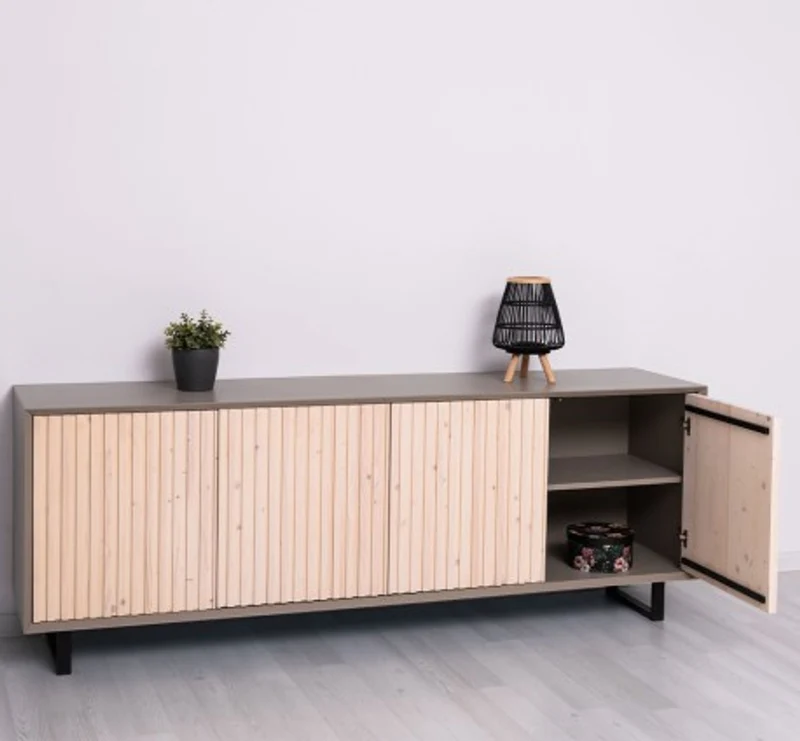 Casa Padrino Kommode im Landhausstil mit 4 Türen, 214 x 50 x 78 cm