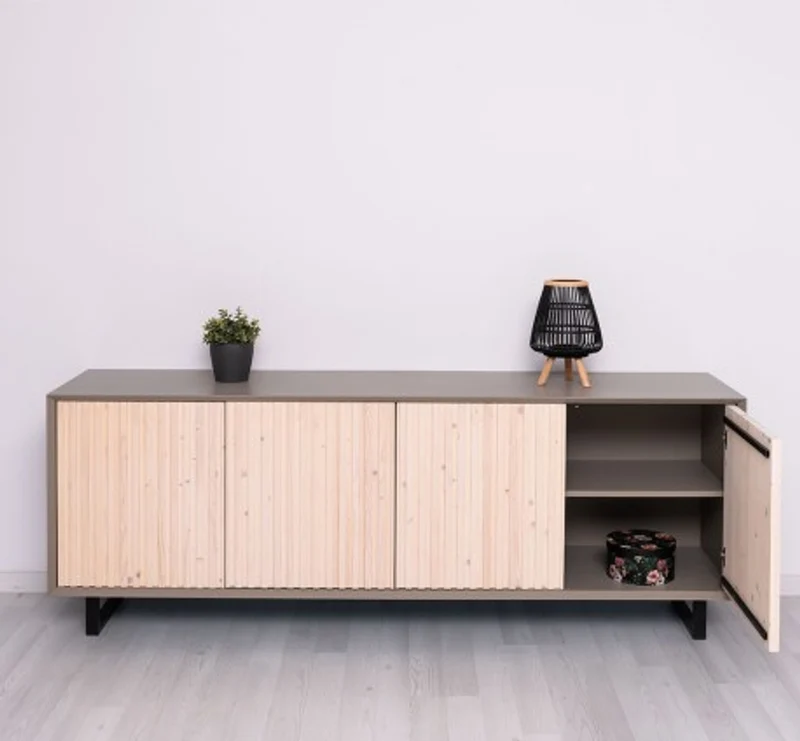 Casa Padrino Kommode im Landhausstil mit 4 Türen, 214 x 50 x 78 cm