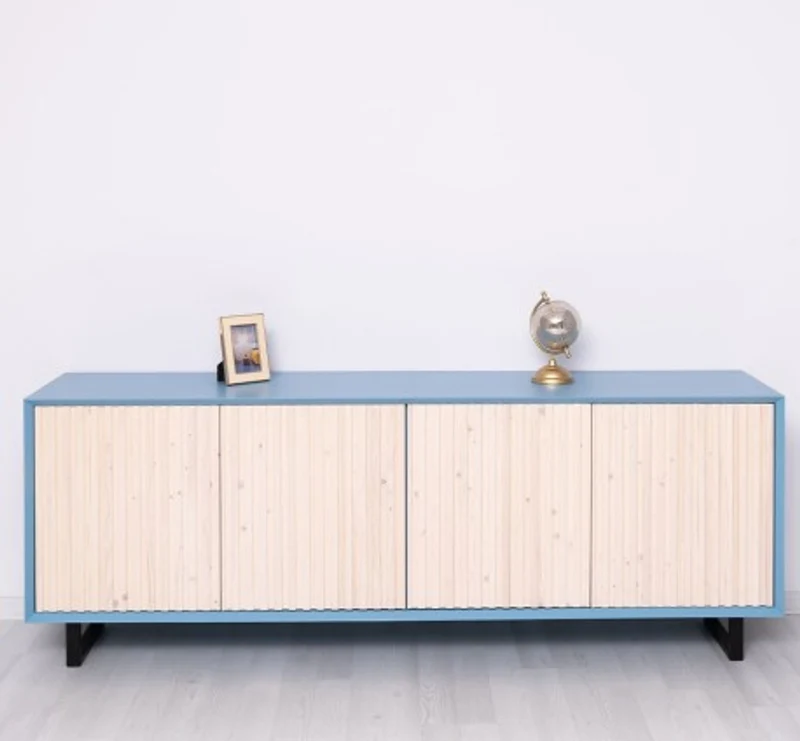 Casa Padrino Kommode im Landhausstil mit 4 Türen, 214 x 50 x 78 cm