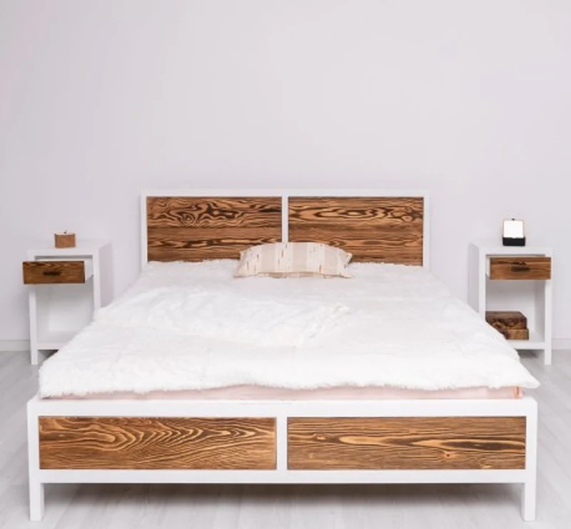 Casa Padrino Bett im Landhausstil, 140 x 200 x 110 cm