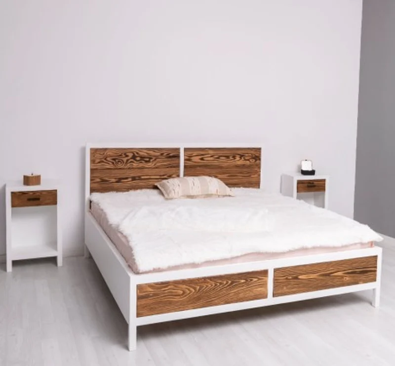 Casa Padrino Bett im Landhausstil, 140 x 200 x 110 cm