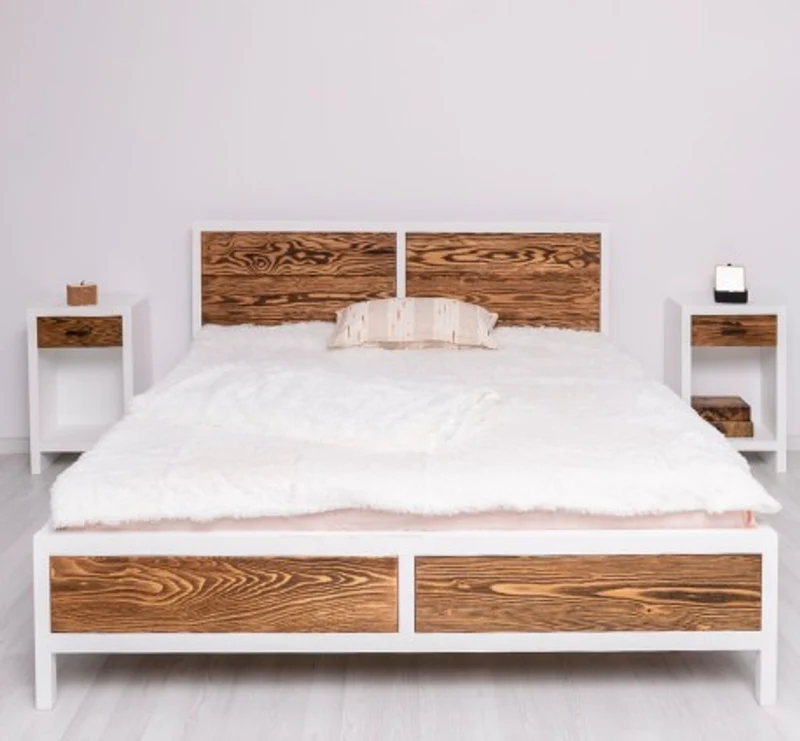 Casa Padrino Bett im Landhausstil, 140 x 200 x 110 cm