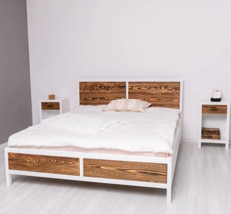 Casa Padrino Bett im Landhausstil, 140 x 200 x 110 cm