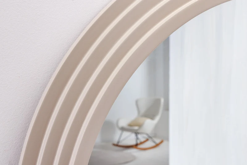 Extravaganter Rundbogen Design Spiegel 160x80cm FORMOSA greige