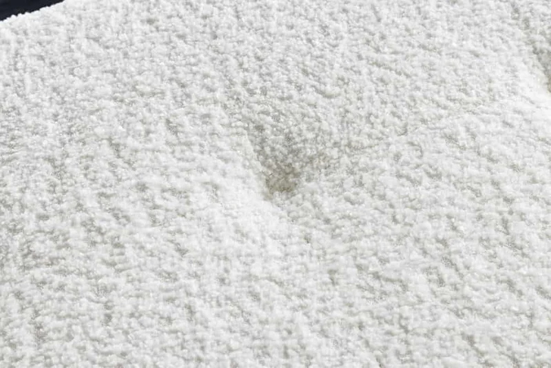 Moderne Sitzbank BELLE 100cm weiss Bouclé Interieur-Tipp