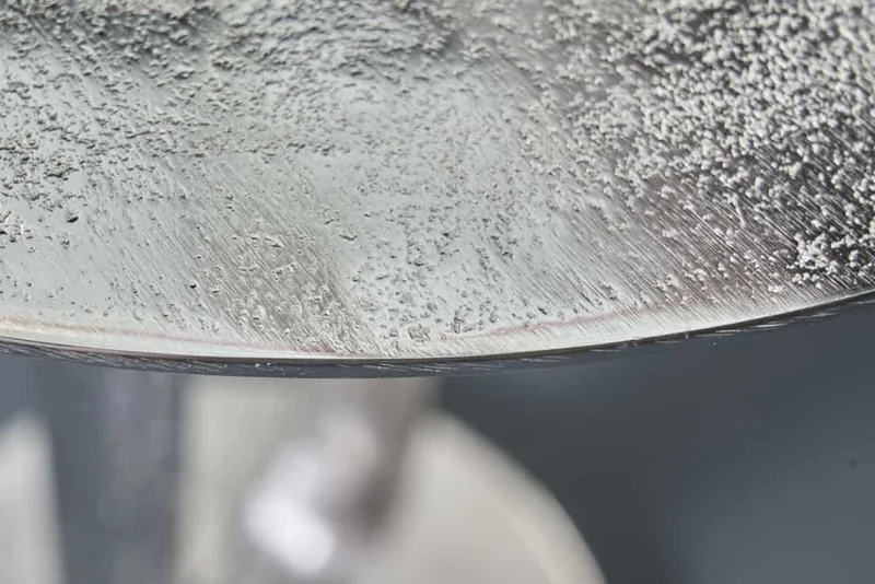 Eleganter Aluminium Beistelltisch GRACE 45x60cm silber Handarbeit