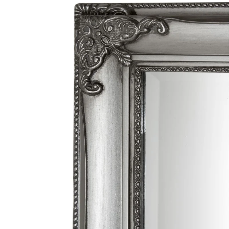 Stilvoller Spiegel GRANDE 190x65cm antik-silber Barockstil Facette