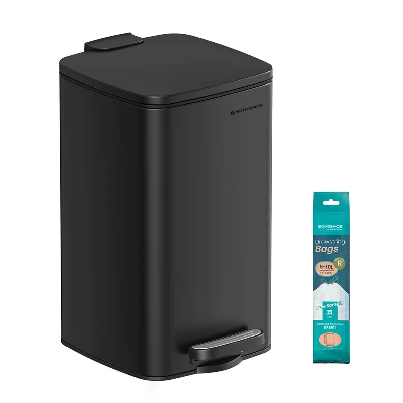 Papelera Baño Cubo de Basura de Baño Compacto con Pedal para Espacios Pequeños