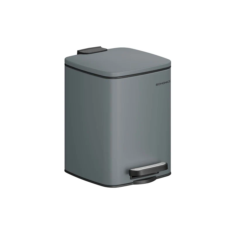 Papelera Baño Cubo de Basura de Baño Compacto con Pedal para Espacios Pequeños