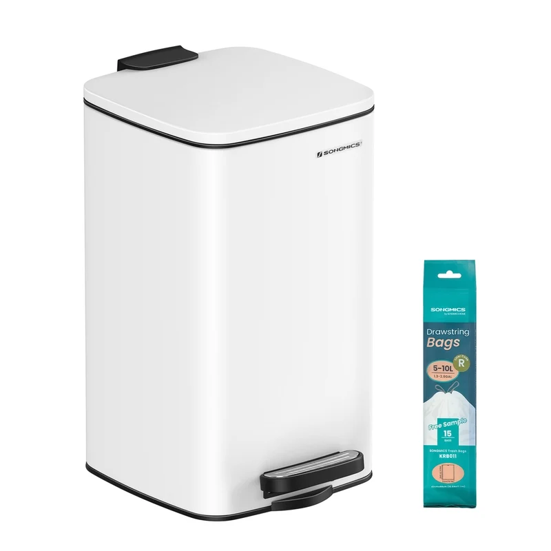 Papelera Baño Cubo de Basura de Baño Compacto con Pedal para Espacios Pequeños
