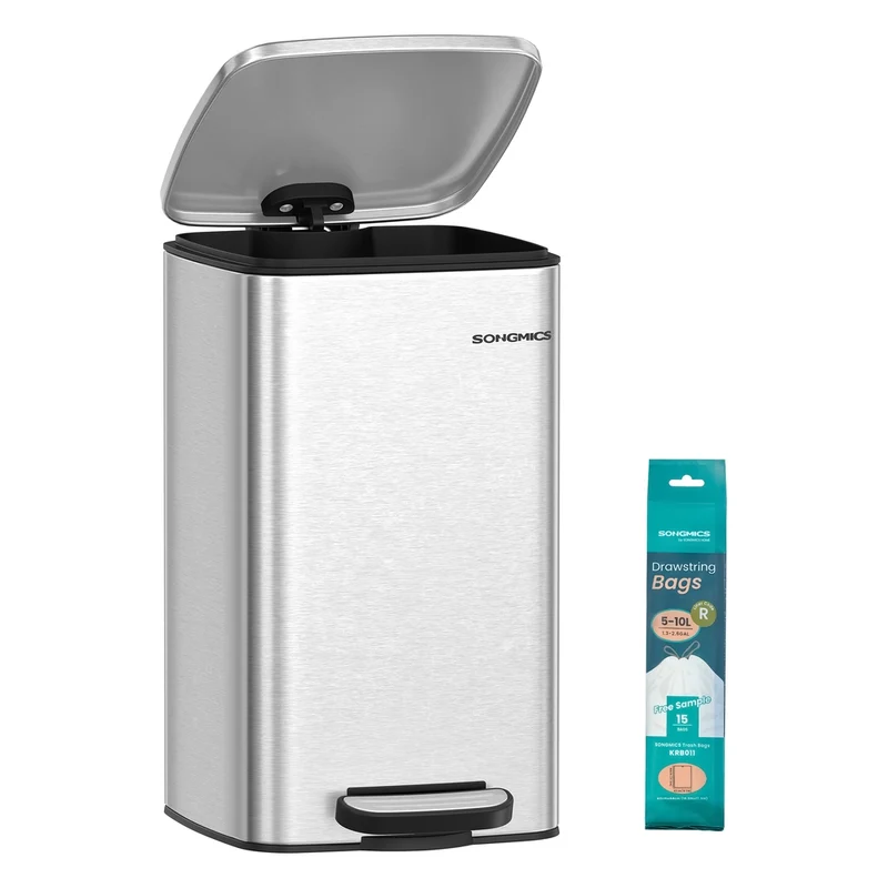 Papelera Baño Cubo de Basura de Baño Compacto con Pedal para Espacios Pequeños
