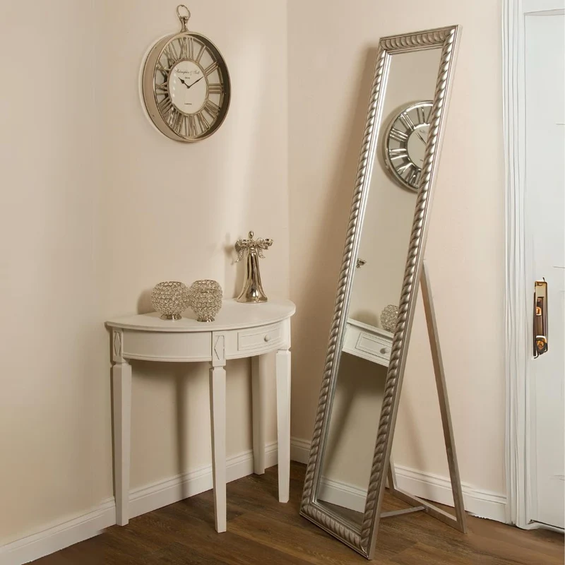 Traumhafter Standspiegel MIRA 180x45cm antik-silber Facette