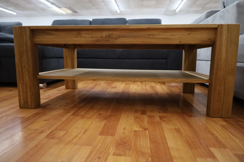 Couchtisch + Massiv Holz Eiche + zusätzliche Ablage