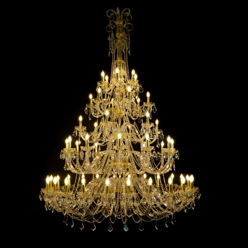 Casa Padrino Luxus Barock Kristall Kronleuchter Gold Ø 170 x H. 235 cm - Prunkvolle Messing Kronleuchter mit böhmischem Kristallglas - Barock Möbel - Edel & Prunkvoll