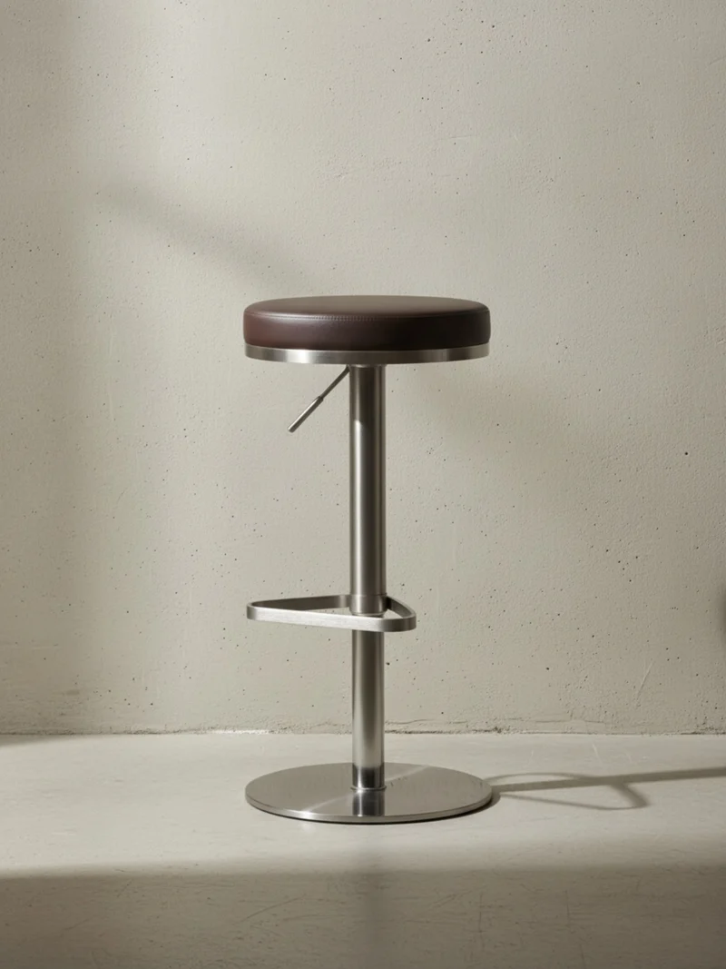 Barhocker Höhenverstellbar Gepolstert Triangel-Fußablage