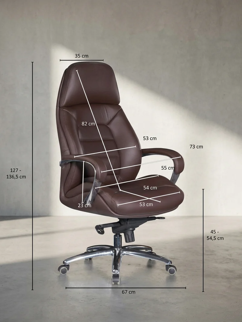 Chefsessel Leder mit Multiblockwippmechanik bis 120 kg