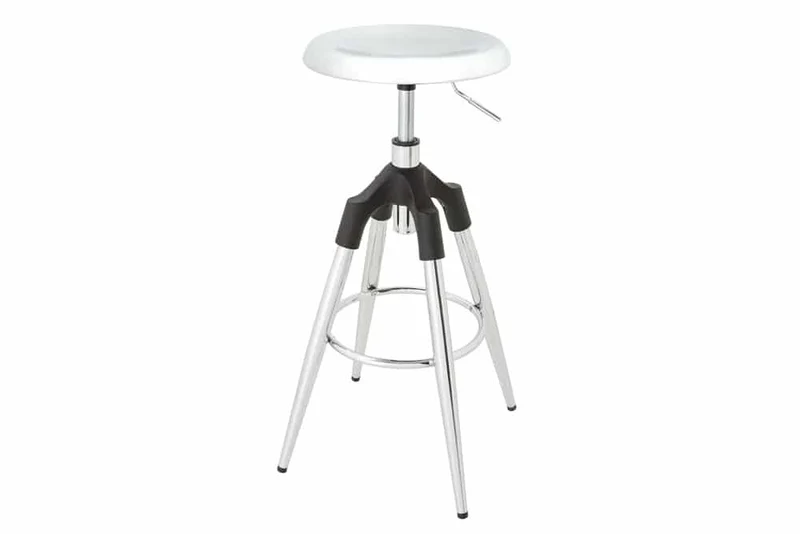 Urbaner Barhocker FABRICA Chrom silber höhenverstellbar Metall