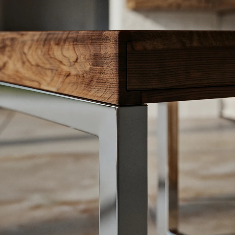 Couchtisch Massivholz Metallgestell Pflegeleicht