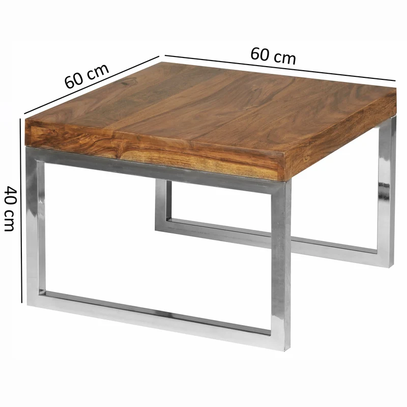 Couchtisch Massivholz Metallgestell Pflegeleicht