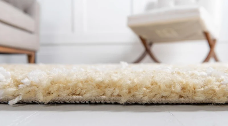 Teppich MARA Shaggy Läufer Gold-Gelb 80x305 cm