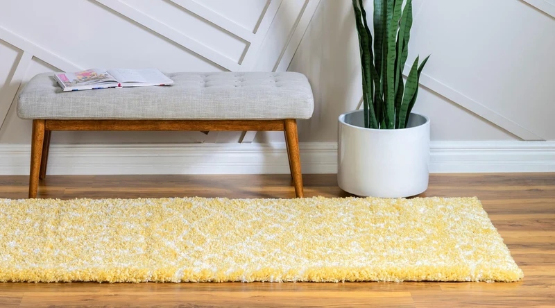 Teppich MARA Shaggy Läufer Vanille 80x305 cm