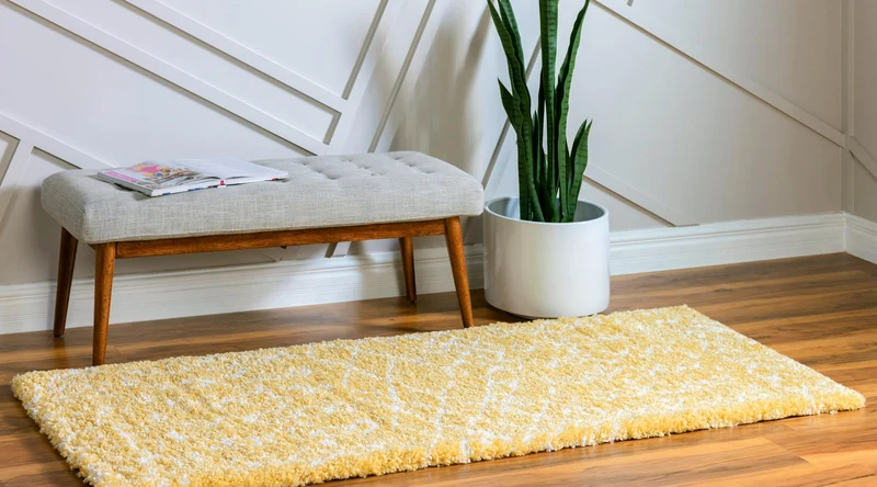 Teppich MARA Shaggy Läufer Vanille 80x185 cm
