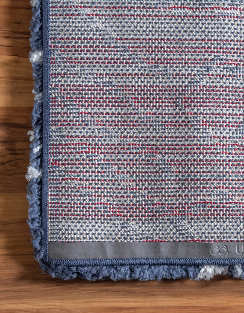Teppich MARA Shaggy Läufer Marineblau 80x305 cm