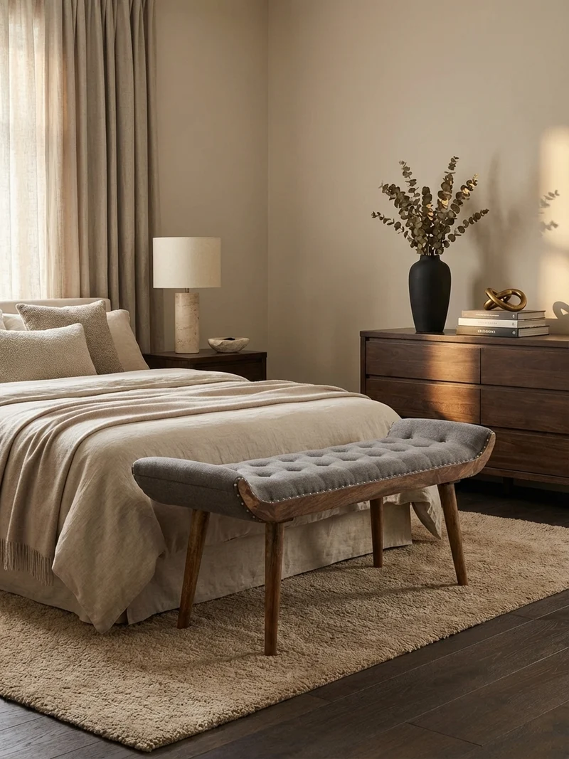 Sitzbank Massivholz Chesterfield Muster