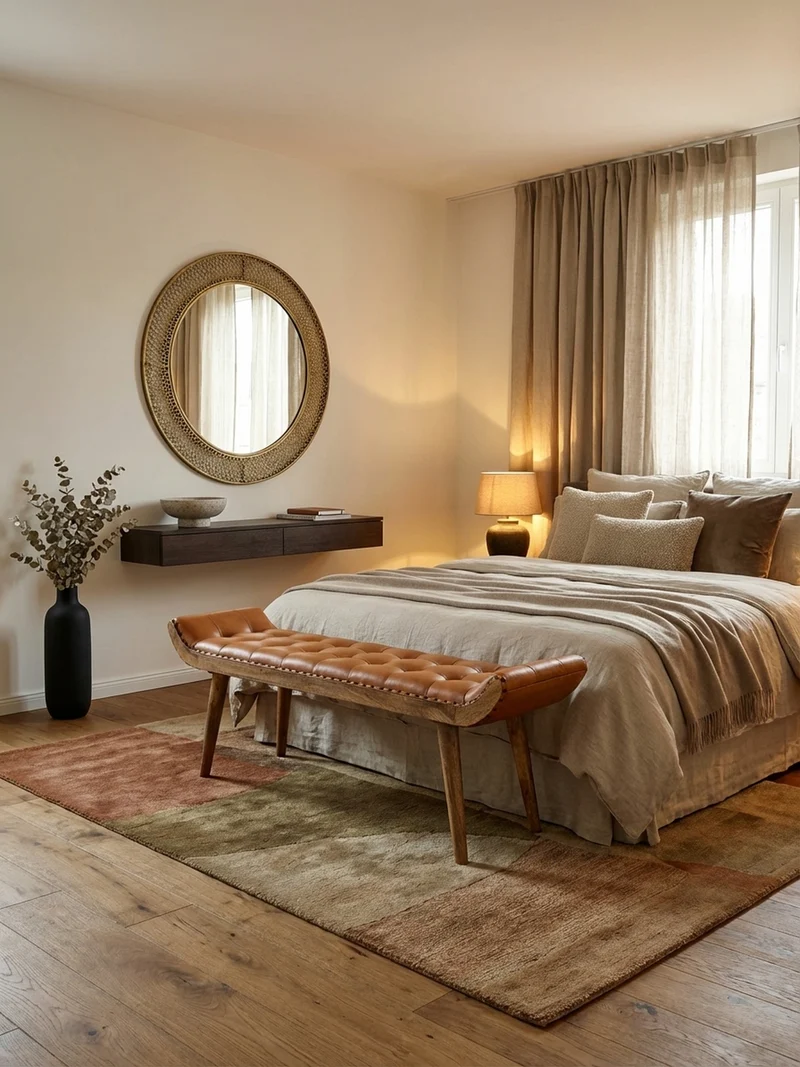 Sitzbank Massivholz Chesterfield Muster