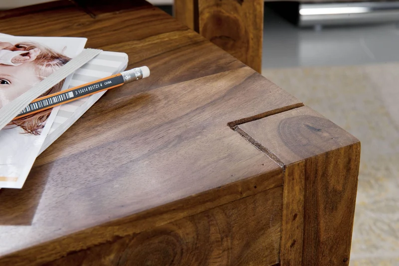 Beistelltisch 3er Set Massivholz Platzsparend Landhausstil
