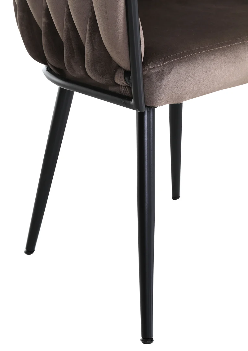Esszimmerstuhl Stuhl + Samt Stoff +Metall Gestell + Neu auf Lager