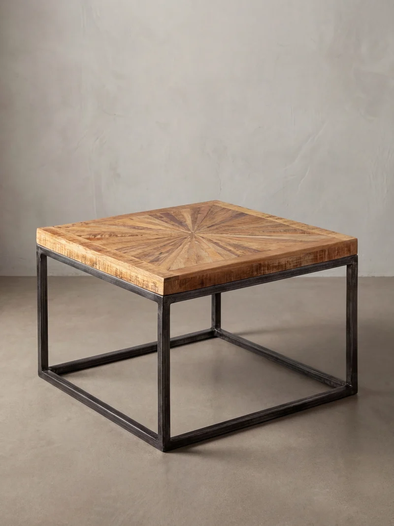 Couchtisch Mangoholz Modernes Design Große Ablagefläche Stabile Beine