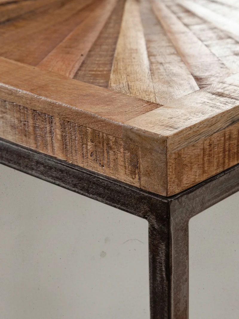 Couchtisch Mangoholz Modernes Design Große Ablagefläche Stabile Beine