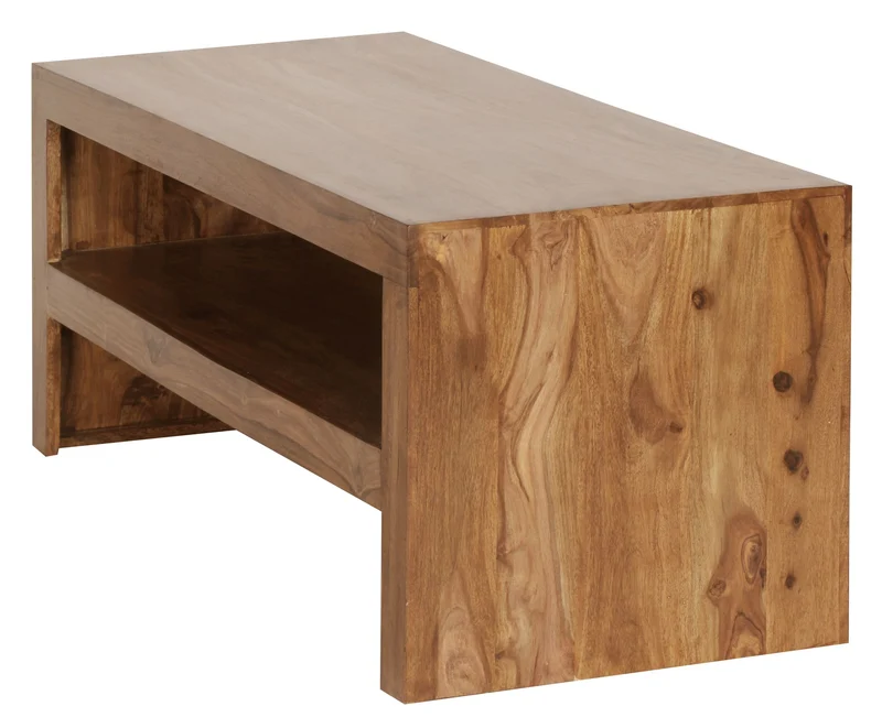 Couchtisch Sheesham Massivholz, Moderner Stil, Orientalisches Flair, 110x45x45 cm, Handgefertigt