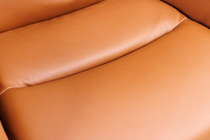 Bequemer Drehstuhl CHARLES III cognac Echtleder Mikrofaser