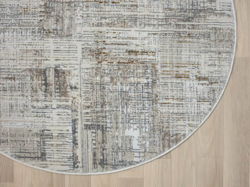 Teppich GUSTO rund Creme 120 x 120 cm