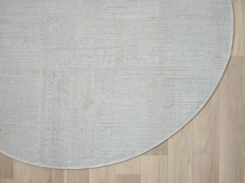 Teppich GUSTO rund Creme 120 x 120 cm