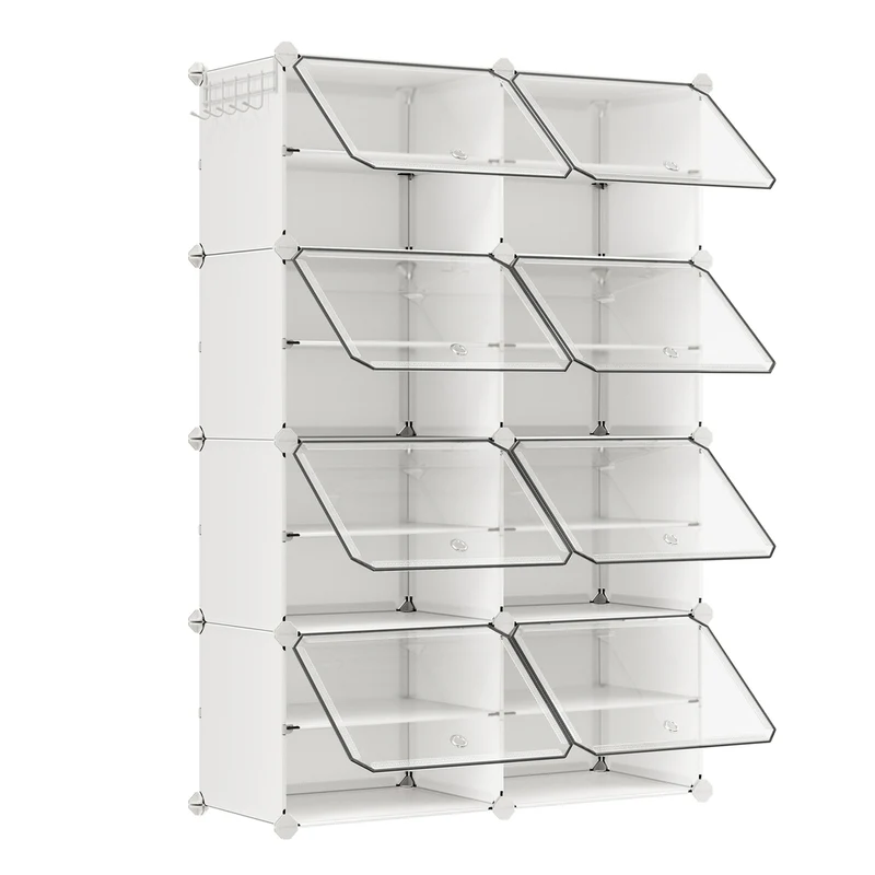 Mueble Zapatero Plástico Compartimentos Modular con Puerta