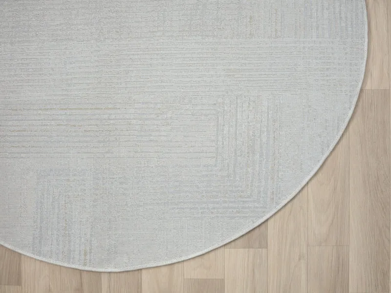 Teppich LONTANO rund Creme-Multi 120 x 120 cm